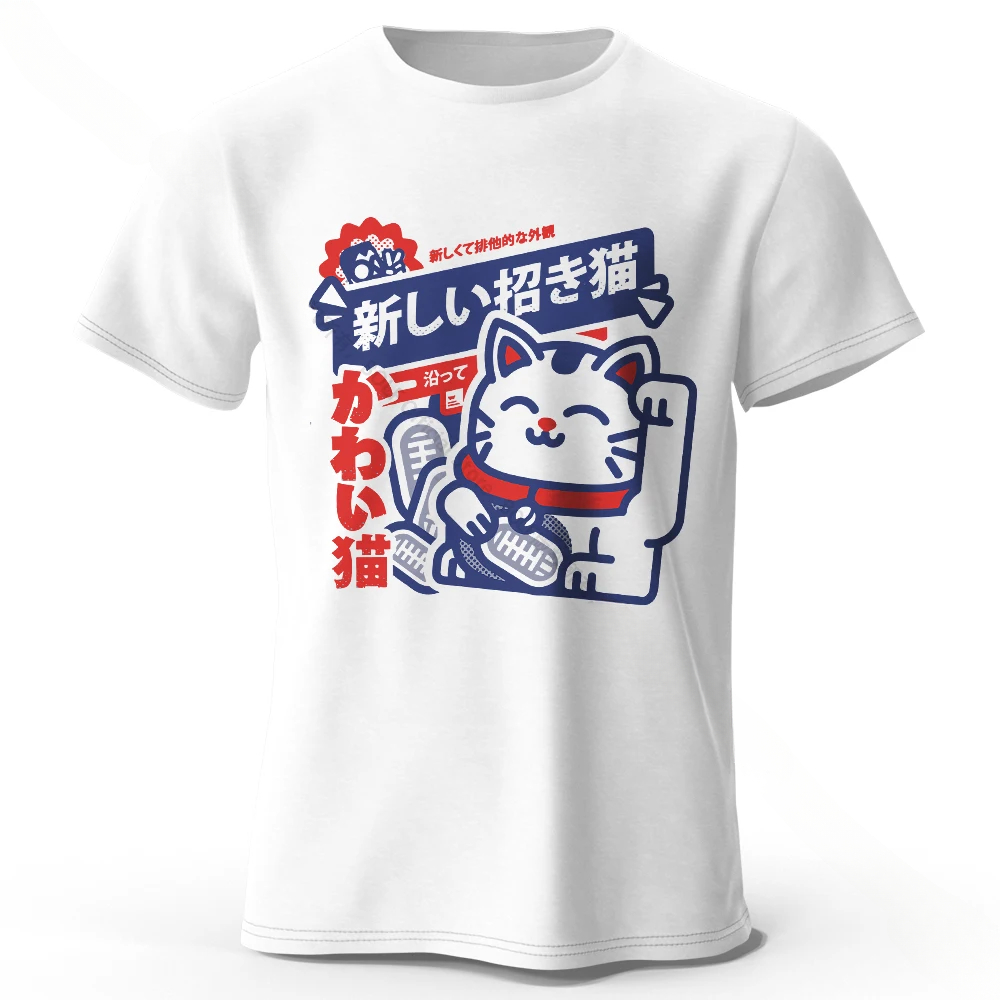 Anime Printed 100% Cotton T-Shirt Soft Breathable Round Neck Short Sleeve Tee Unisex