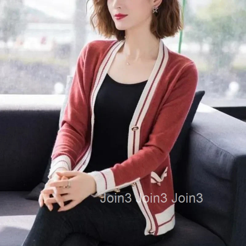 Outerwear Loose Womens Cardigans New In Coat Knitwear 2025 Trending Fashion Korean Streetwear Aesthetic Ladies Knit Sweaters