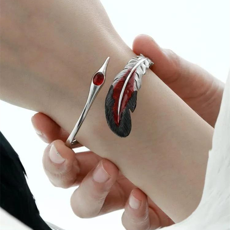 Elegant New Chinese Style Original Minimalist Design - Spirit Crane Floating Life Bracelet with Crane Motif - High-End Sweet-Cool Handcuff