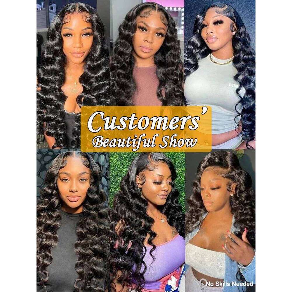SuperDeals 13x4/13X6 Loose Wave Lace Front Remy Deep Water Curly 4x4 6x4 Glueless Human Hair Wigs