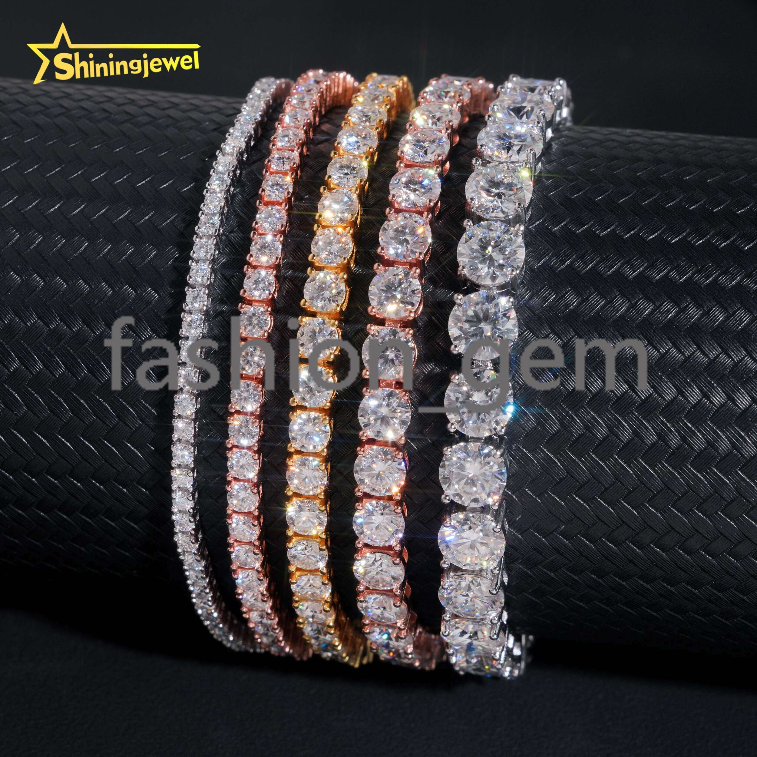 Cheapest Price Bulk in Stock VVS Moissanite Pass Diamonds Test Gold Plated Sterling Silver 925 Tennis Chain Iced Out Jewelry