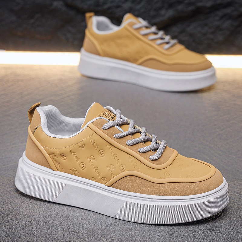 Designer shoes Autumn new men's casual sports shoes, low-top lace-up, fashionable and versatile, thick-soled height-increasing men's shoes, 