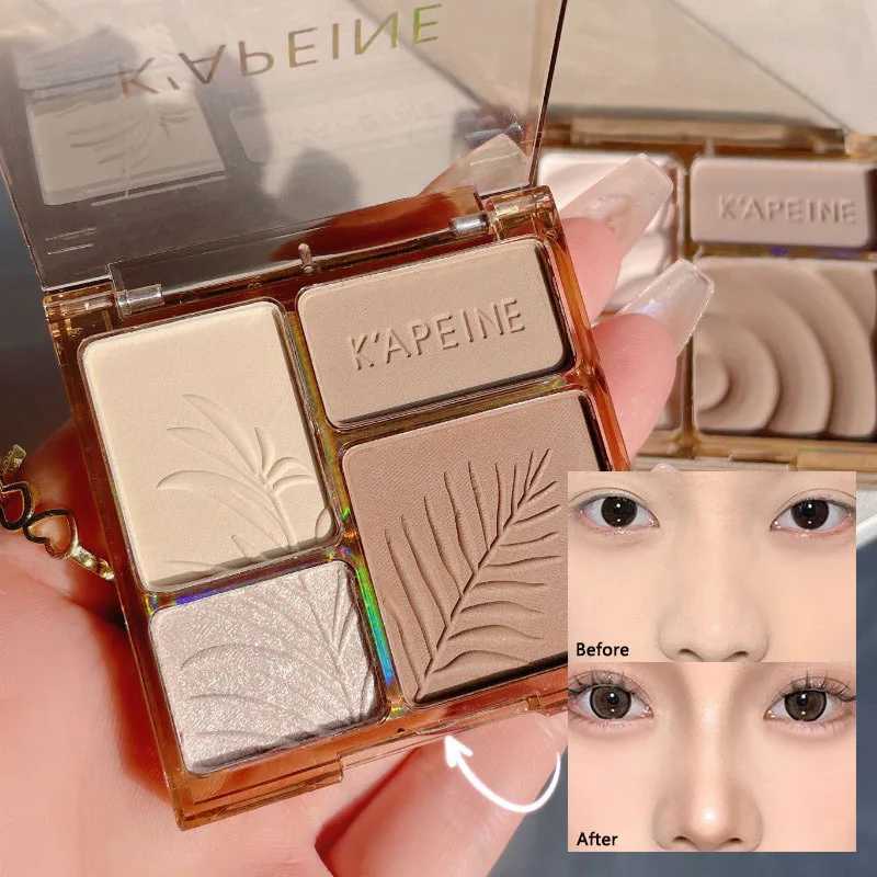 4 Colors Facial Highlighter Makeup Palette 3D Nose Shadow Cosmetics Matte Face Contouring Shadow Palette Face Beauty Makeup Tool XJ250618
