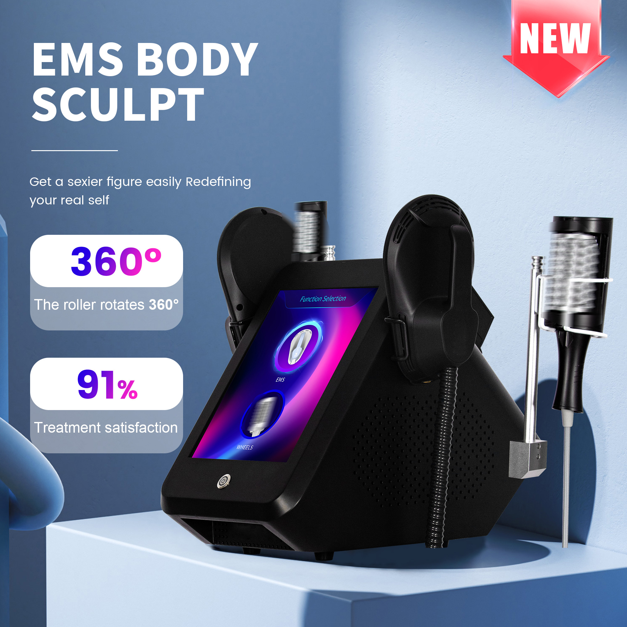 6500W Sculpt Machine 200HZ Sculpting Electromagnetic Shaping Slimming Muscle Stimulation Weight Loss Therapy