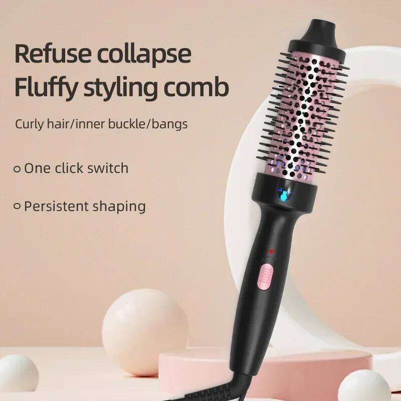 3 In 1 Ionic Curler Straightener Professional Curling Iron Heated Hair Styling Anti-Scald Thermal Brush Curl Wand