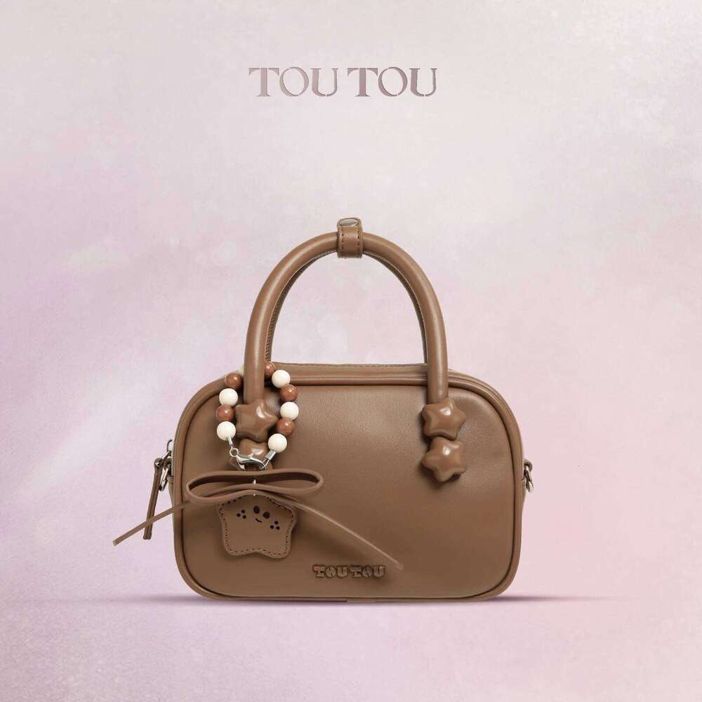 TOUTOU Women Bowling Handbag Replica Boston Mini Designer One Shoulder Crossbody Bag For Cosmetics Valentine Gift