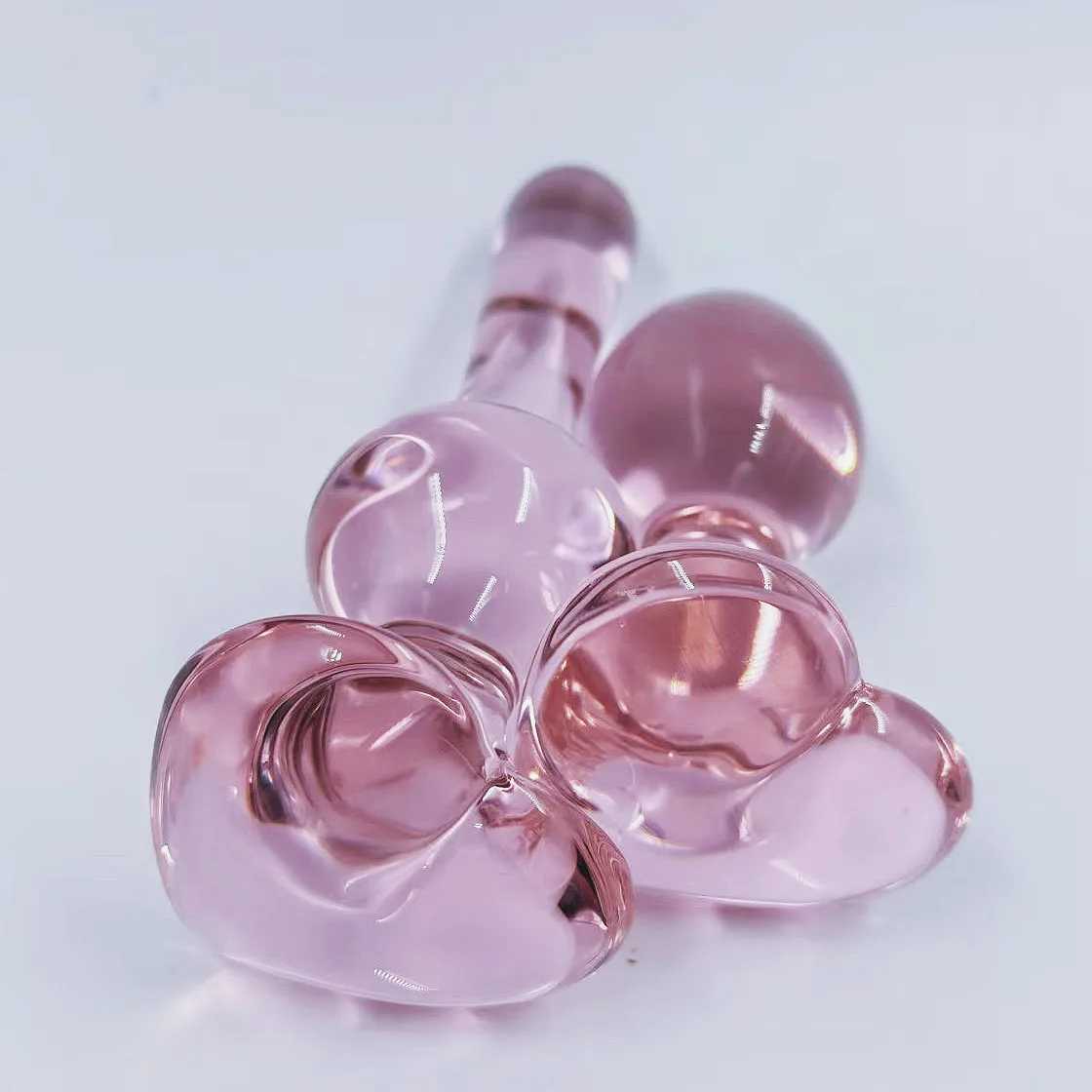 Pink Crystal Glass Anal Plug for Women Butt Plugs Penis Nightlife Anus Dildo Adult Masturbation Adult Gay Sex Toys Lover Gifts W250618