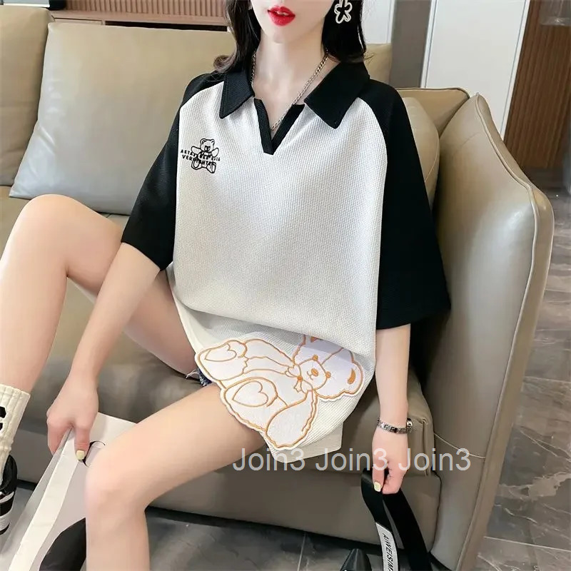 Summer Outfit Female Tee Graphic Womens Polo Short Sleeve T-shirt New on Offer Original Korean Popular Clothes Luxury T-shirts