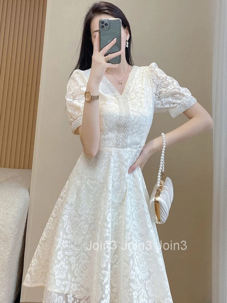 Womens Dress White Female Dresses Formal Occasion Midi Soft One-piece New in On Promotion Elegant Chic Fashion Summer 2025 Xxl