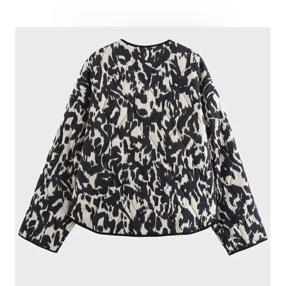 Foreign Trade Women's Clothing New Style, Fashionable And Versatile, Animal Pattern Printed Cotton Jacket