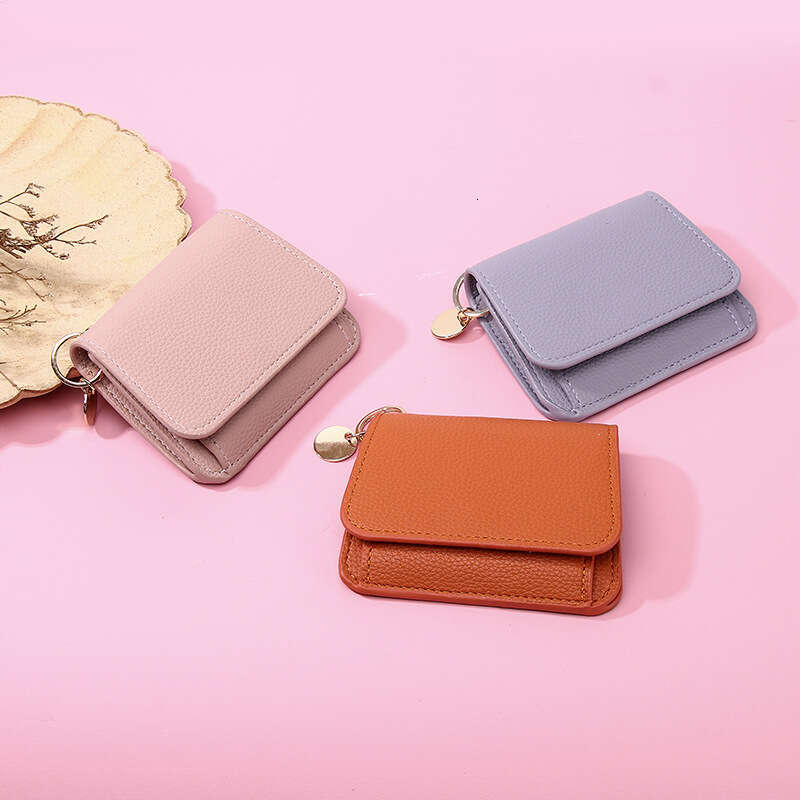 Women's Short Wallet INS Fashion Macaron Color Multi-Card Slot Card Holder Female Student Coin Purse
