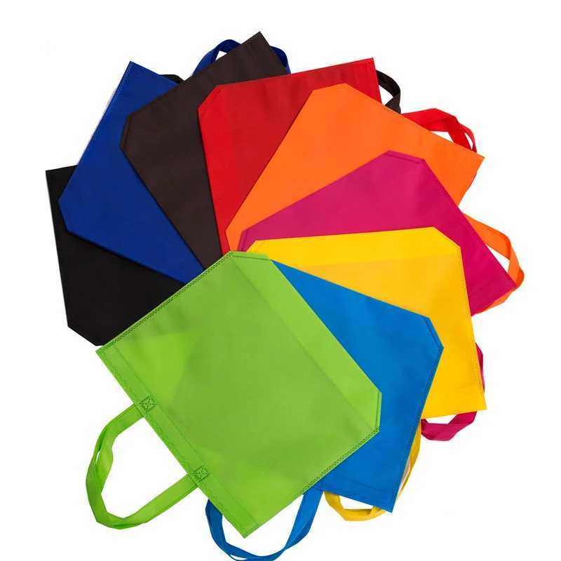 S/M/L Three Size Environmental Shopping Bag Reusable Foldable Nonwoven Tote Bag Portable Grocery Storage Handbag Folding Pouch B250618