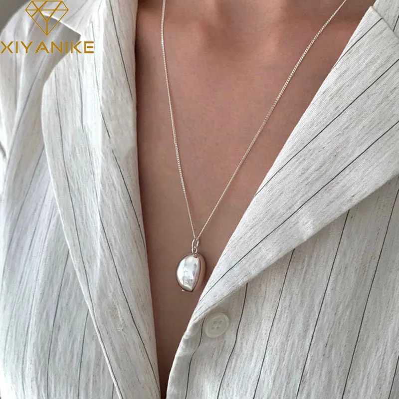 XIYANIKE Irregular Bean Shaped Pendant Necklace For Women Girl Fashion New Jewelry Ladies Gift Party Wedding necklace for women W250618