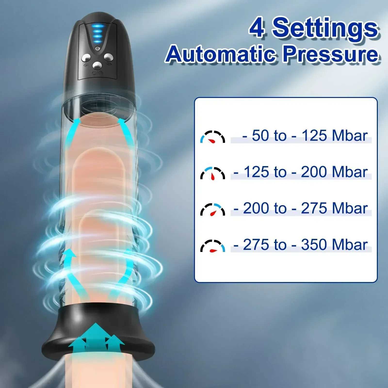 61830cm Electric Penis Pump with Pocket Pussy Automatic Enlargement Extender Vacuum Male Masturbator Adult Sex Toys for Men W250618