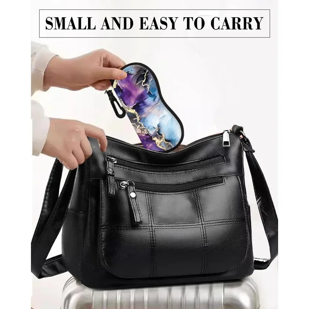 Marble Glasses Case Pouch Prints Zipper Soft Eyewear Storage Box Outdoor Travel Portable Anti-Pressure Sunglasses Bag 250617