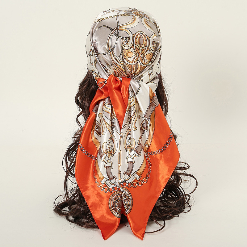 Large Square Satin Head Scarf Satin Hair Scarves Silk Bandana Scarf Headscarf Silk Feeling Scarf for Women