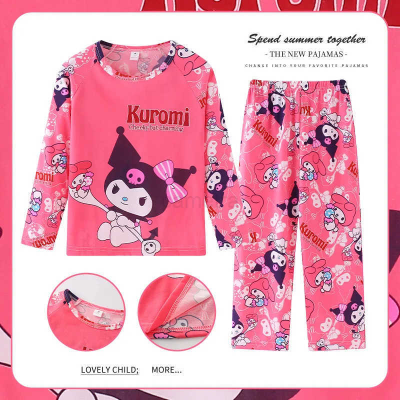 Sanrio Hello Kitty Children Pajama Sets Suitable Comfortable Soft Print Kids Night Clothing Set Colorful Casual Homewear Autumn Winter XJ250618XJ25061