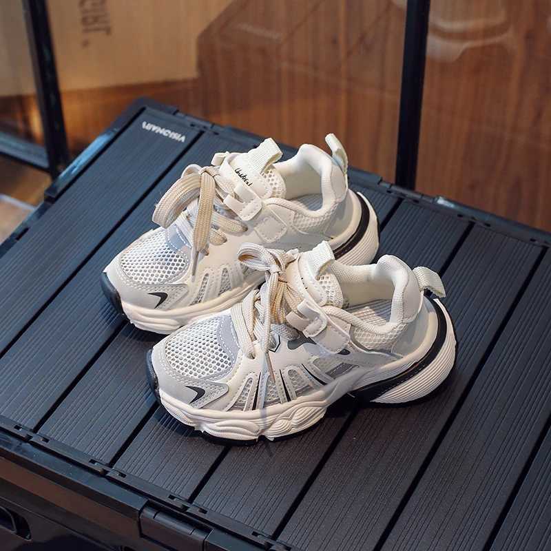 2024 Childrens Summer Sports Shoes Primary School for Boys and Girls Breathable Single Mesh Dad Shoes Sports Running Shoes Z250618