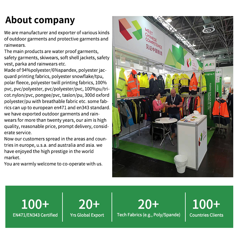 340G half PU top, refective strip hanging bag pants NO.YFZ-17