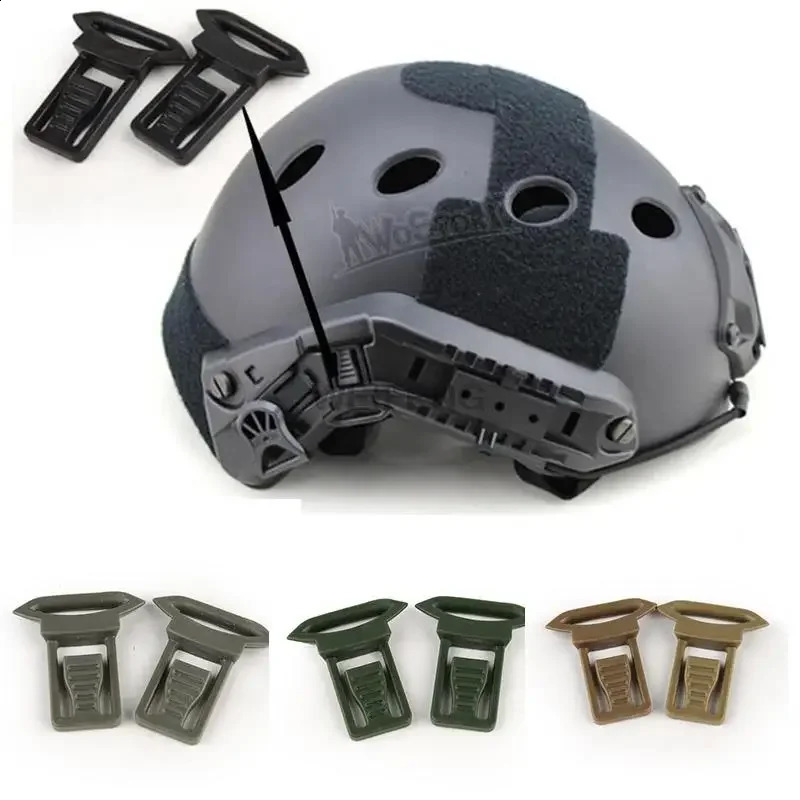 Tactical NVG Rotating Clamp Rail Adapters Goggles Buckle Helmet Adapter Nylon Rope Accessories 250611