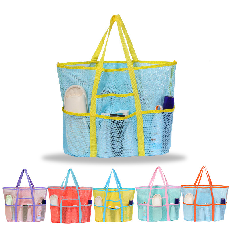 New Handheld Mesh Beach Multifunctional Portable Three-layer Swimming Toy Storage Toiletry Bag