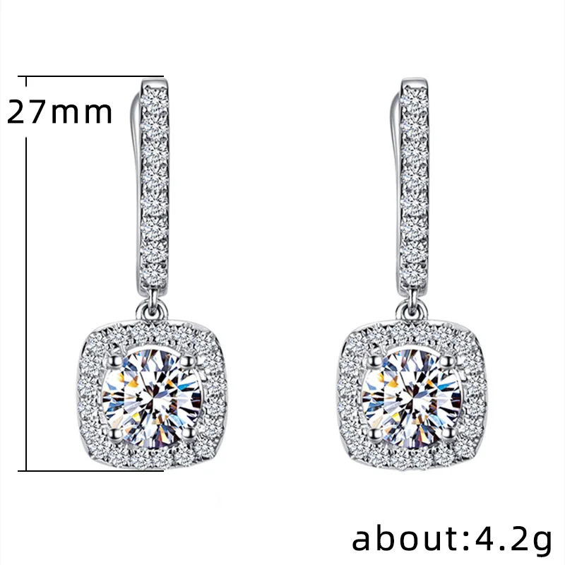 CAOSHI Gorgeous Bridal Wedding Earrings Graceful Bright Zirconia Crystal Pendant Accessories for Engagement Elegant Lady Jewelry 250617