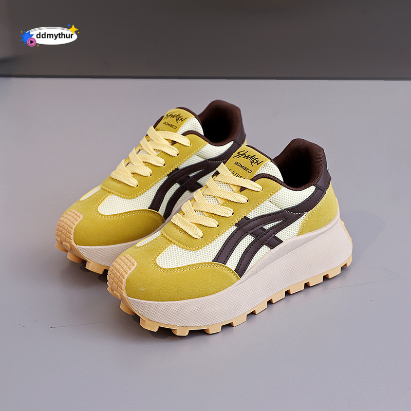 2025 Spring Versatile Height-Increasing Dad for Women, Niche Student Thick-Soled Casual Shoes, Mesh Breathable Fashion Agan Shoes ddmythur