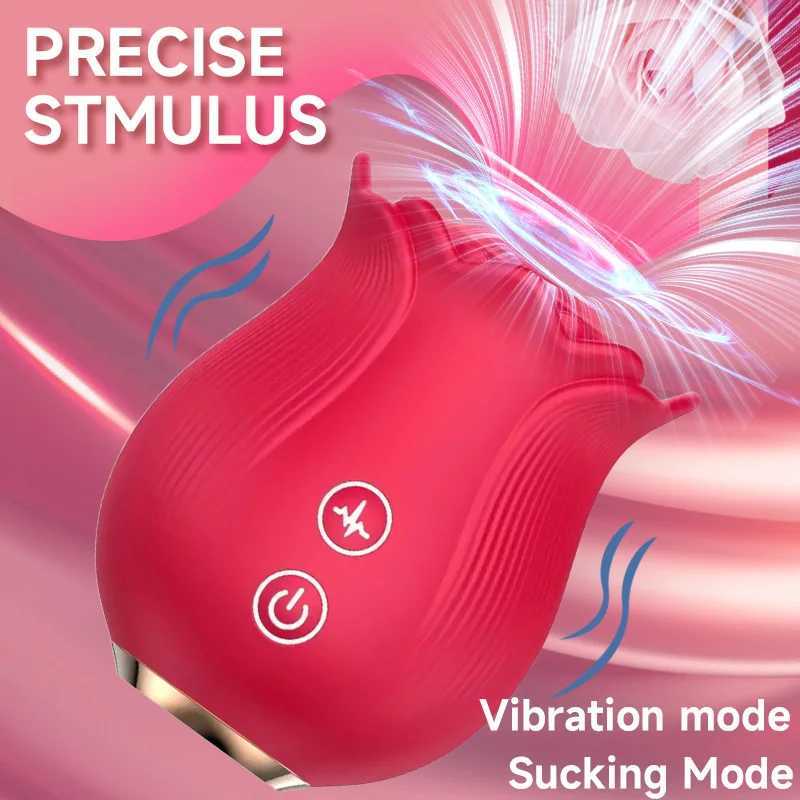 Rose G Spot Vibrator Female Powerful Sucking Clitoris Stimulator Vacuum Suction Nipple Massager Masturbation Sex Toys for Women XJ250618