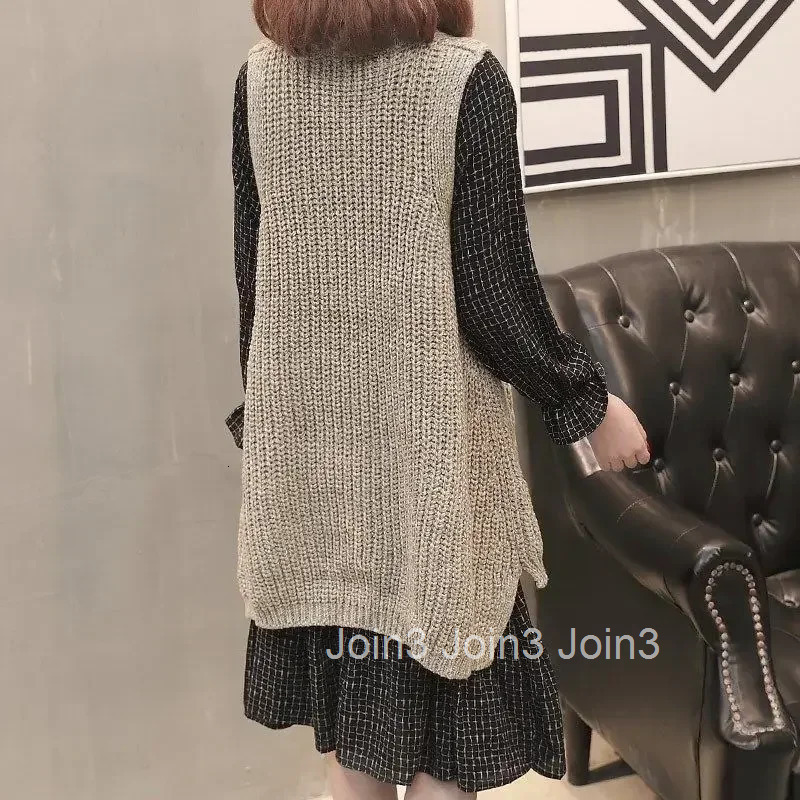 Pullover Knit Vests for Women Round O Neck Waistcoat Solid On Offer New In Crochet Clothes Outerwears Fashion 2025 Lady Sweaters