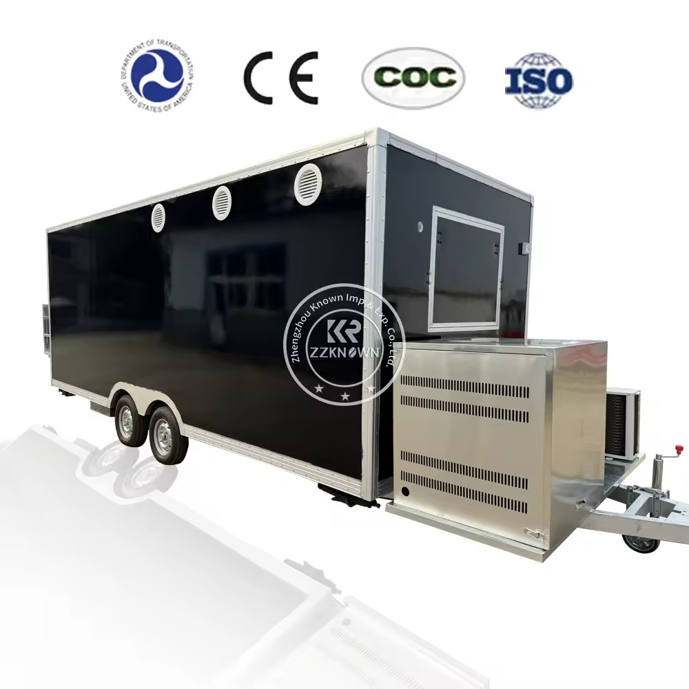 Mobile Food Cart Catering Truck Trailer Coffee Carts for Sale Outdoor Kitchen Fast Food Truck With Full Kitchen