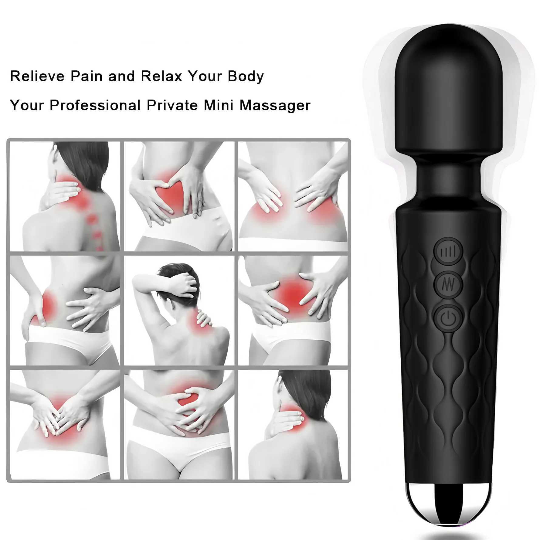 20 Modes Vibrator AV Magic Wand Powerful Female G-spot Massager Clit Clitoris Stimulator Sex Toys Adult Female Erotic Products XJ250618