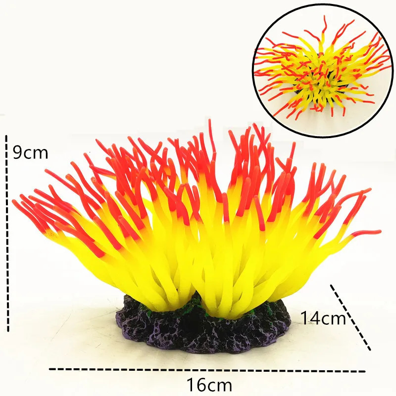 1PC Colourful Simulation Flower Shape Plant Artificial Coral Ornament For Aquarium Fish Tank Landscaping Scenery Decoration 250613