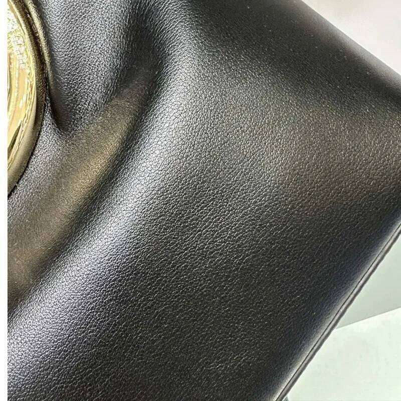 New fashionable leather ring handbag, top layer cowhide crossbody women's bag, European and American style