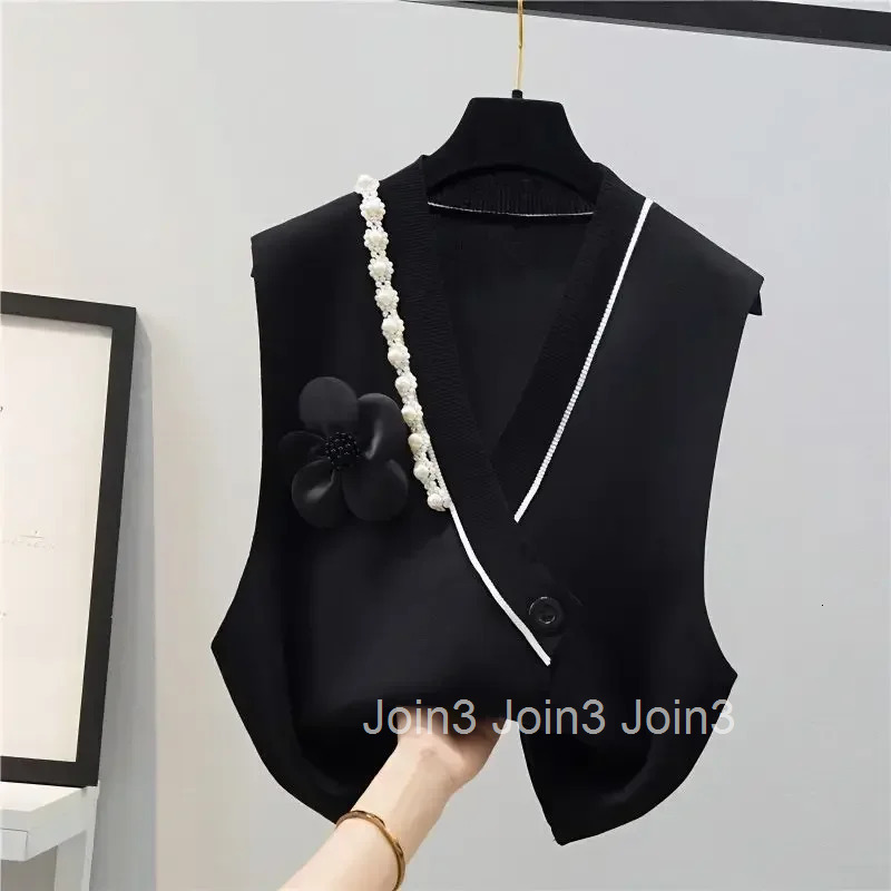 Vest White Womens Sweater V-neck Knit Tops for Woman Black Korean Style 90s Vintage Cold Winter Jersey Economics Luxury Sale