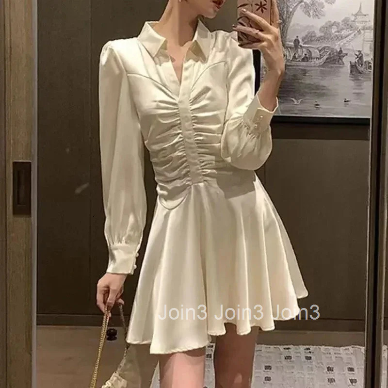 Korean Style Female Dress A Line Womens Long Sleeve Dresses New Full Aesthetic Trendy Elegant and Pretty Harajuku Hot Party Xxl