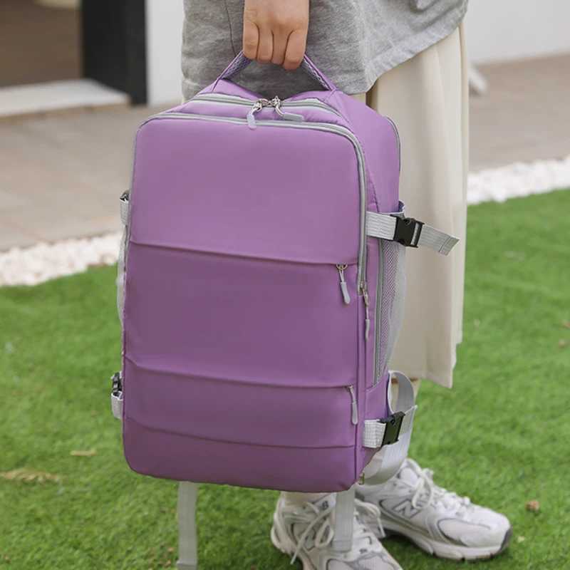 Travel Backpack Women Large Capacity Waterproof Anti-Theft Casual Daypack Bag with Luggage Strap USB Charging Port Backpacks W250618