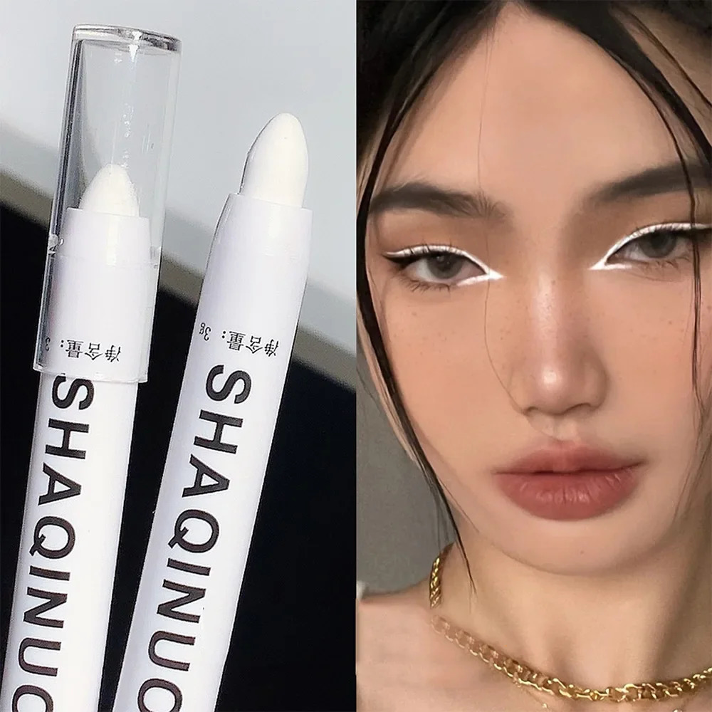 Matte Eyeshadow Stick White Eyeliner Shimmer Silver Highlighter Pen 250618