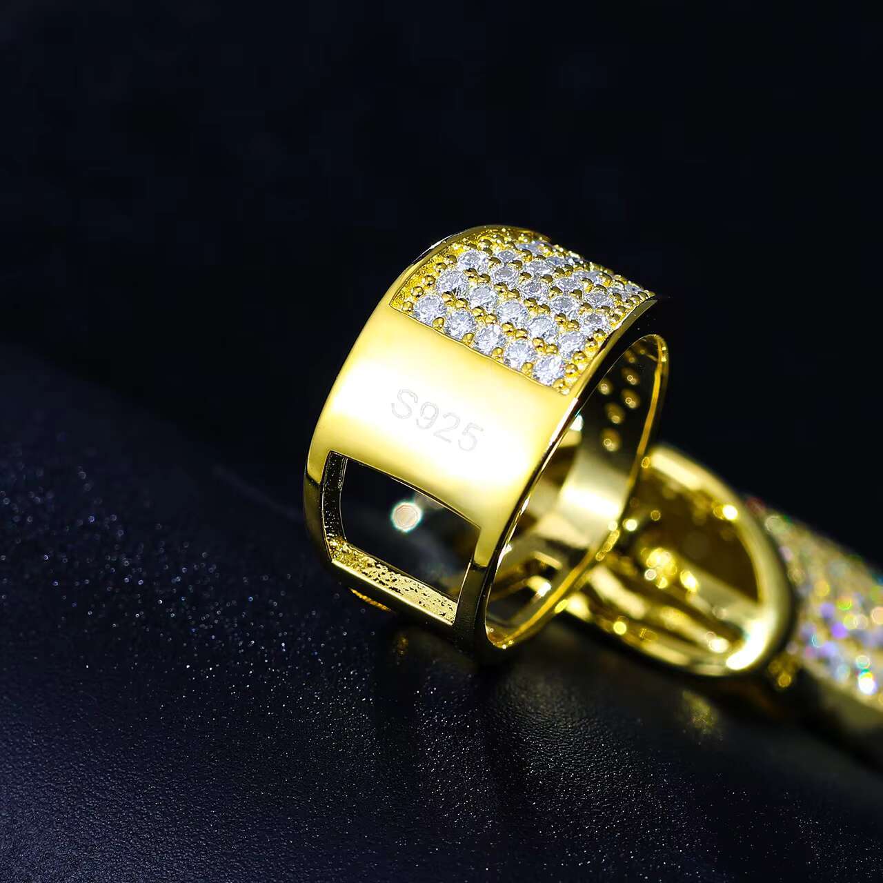 New Arrival Mens 925 Silver Moissanite Pendant Chain Dollar Fist Style with Hip Hop Style Pendants Charms