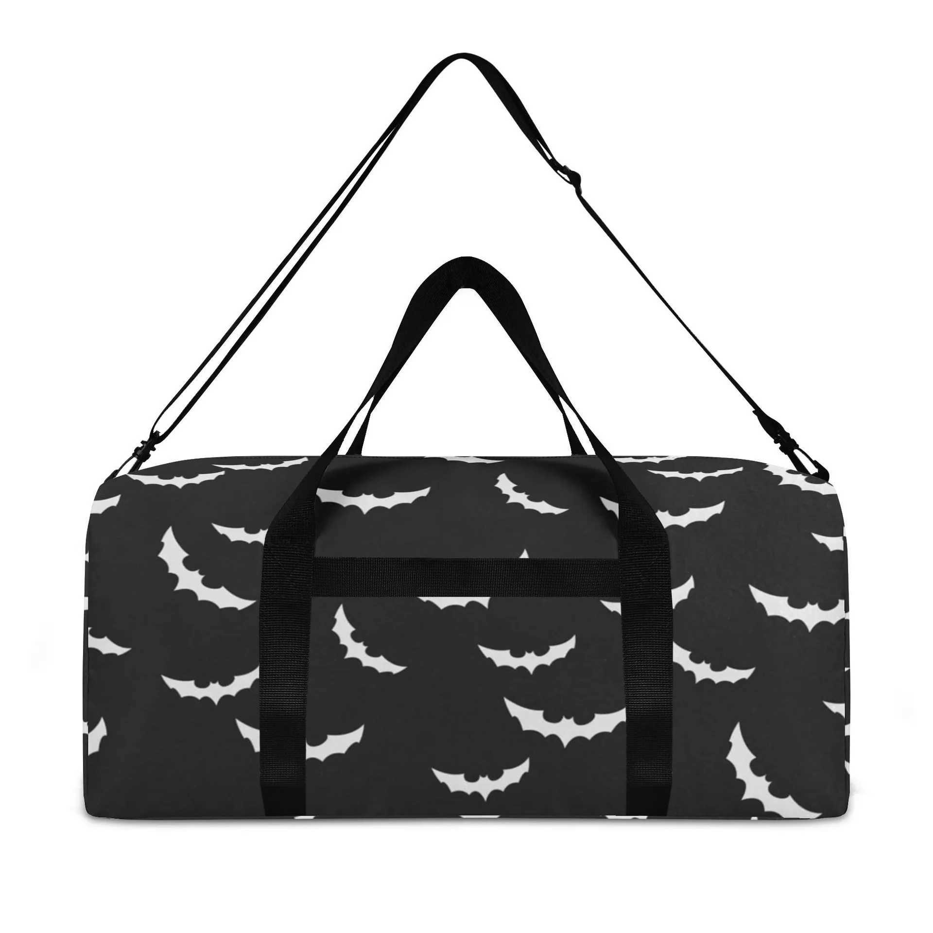 Bat Pattern Large Capacity Travel Bag Portable Multi-functional Storage Area Independent Duffel Bag High-quality Gym Bag W250618