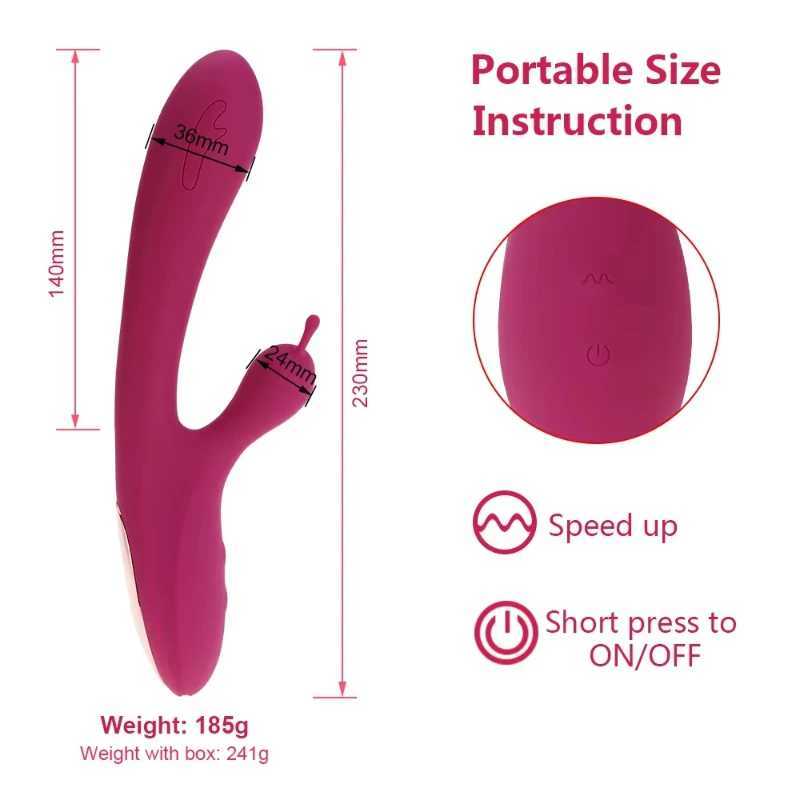 10 Speed Rechargeable Handheld Silicone Adult Clit Clitoral Clitoris Sex Toy G Spot Dual Motor Rabbit Vibrator for Women Female W250618