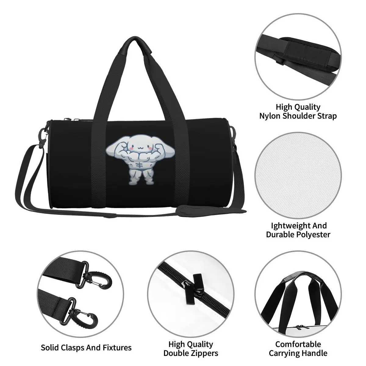 My Melody Print Travel Bag Large Capacity Sport Bags Outdoor Men Women Pattern Gym Bag Luggage Colorful Fitness Bag W250618