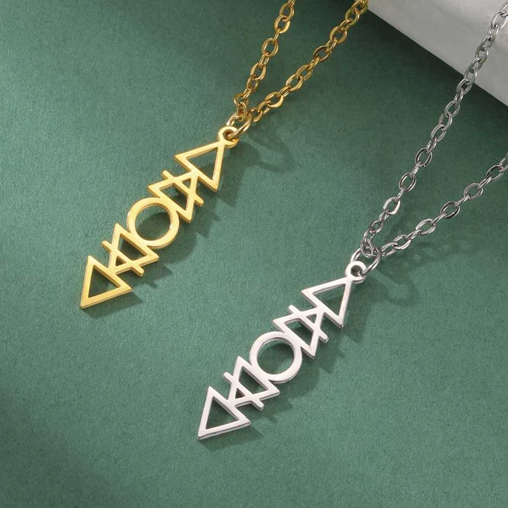Dawapara Four Elements Necklace Earth Air Fire Water Alchemical Symbols Protection Amulet Stainless Steel Jewelry W250618