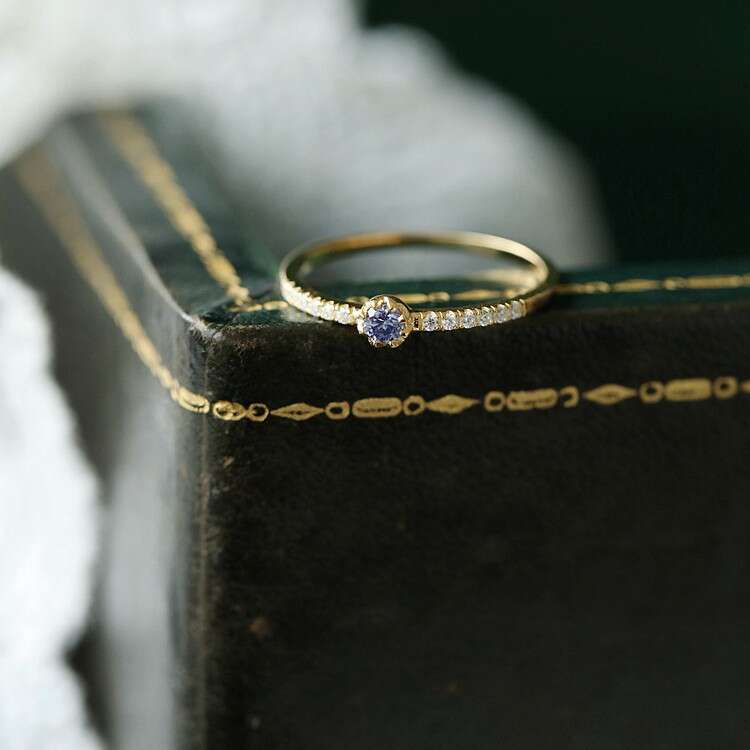 Iris Shiny Blue Purple Zircon for Women, Light Luxury High-end Exquisite Super Beautiful Ring Jewelry Trend