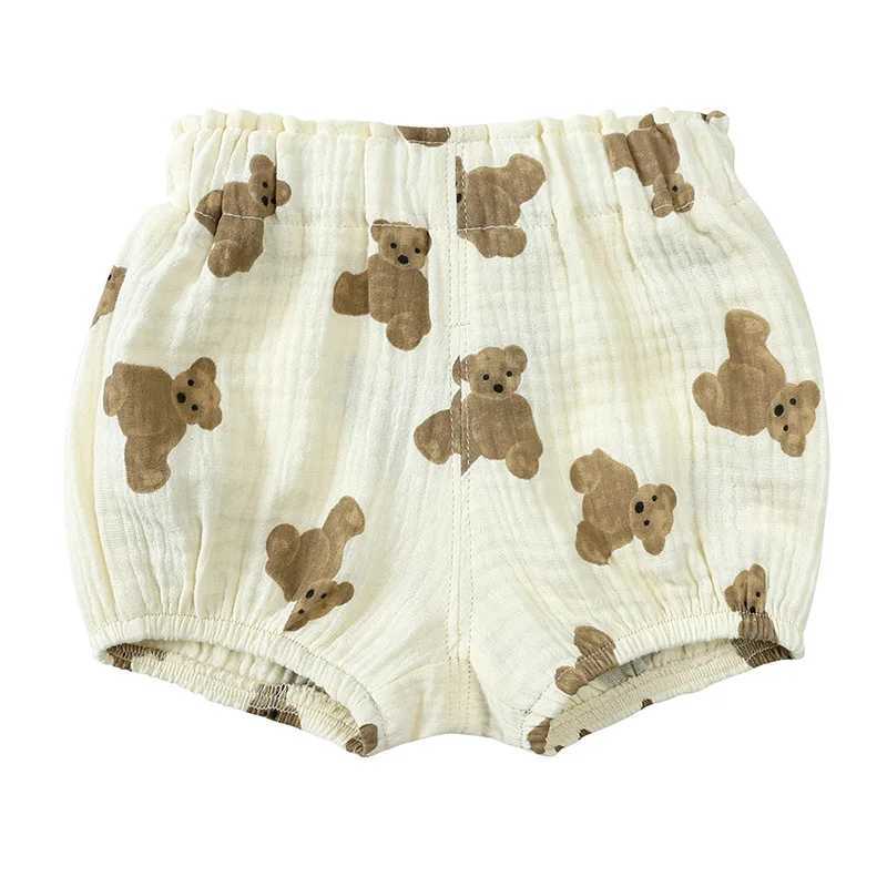 2025 Organic Cotton Shorts for Baby Clothes Toddler Boy Girl Bloomer Printed Short Pants for Babies Board Shorts Diaper CoversC250617