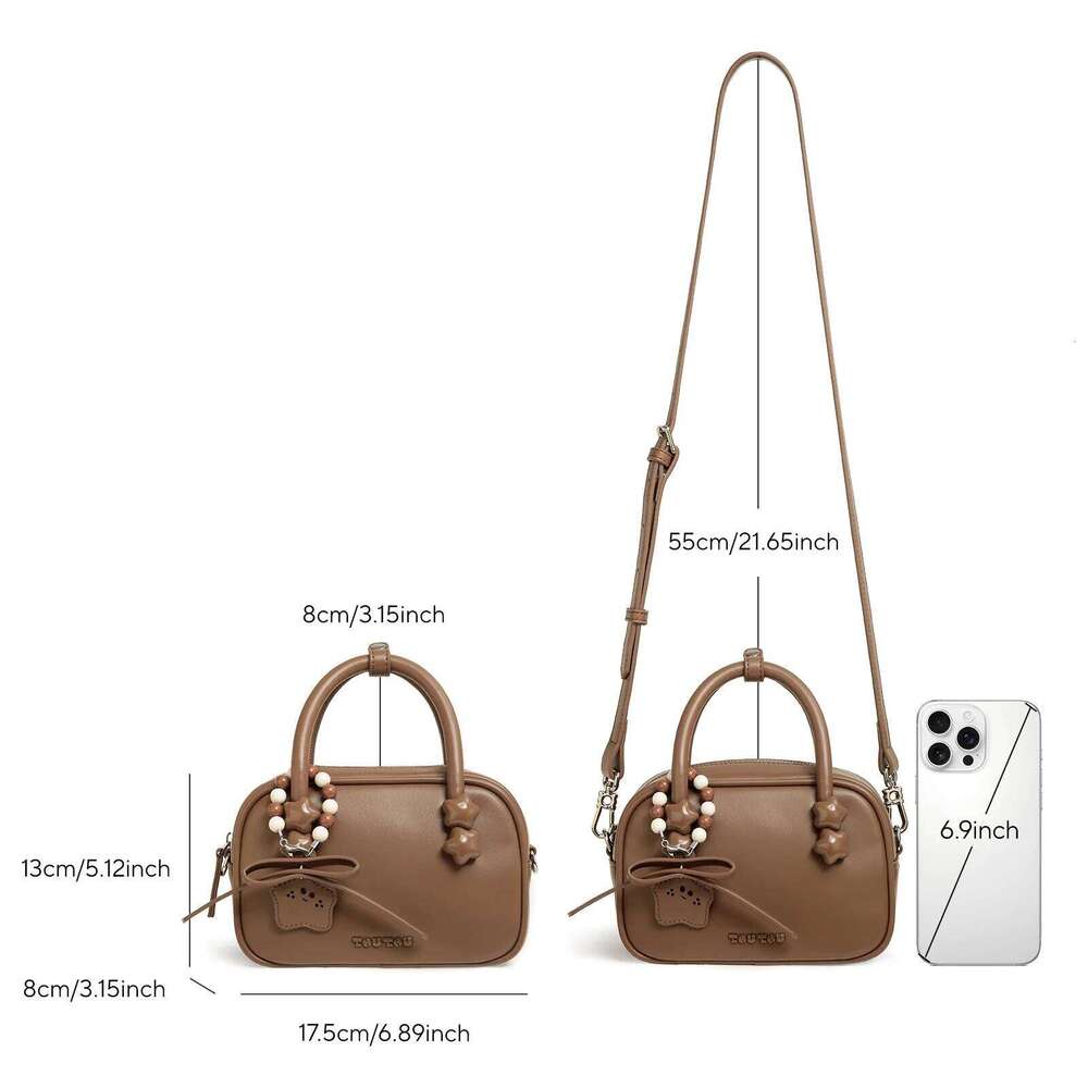 TOUTOU Women Bowling Handbag Replica Boston Mini Designer One Shoulder Crossbody Bag For Cosmetics Valentine Gift