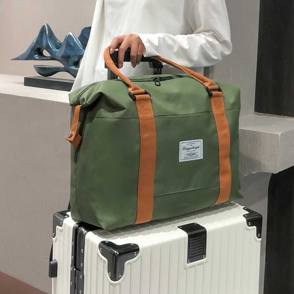 Luggage Travel Bag Large Capacity Carry on Luggage Waterproof Sports Gym Bags Zipper Pocket for Shopping for Beach Swimming W250618