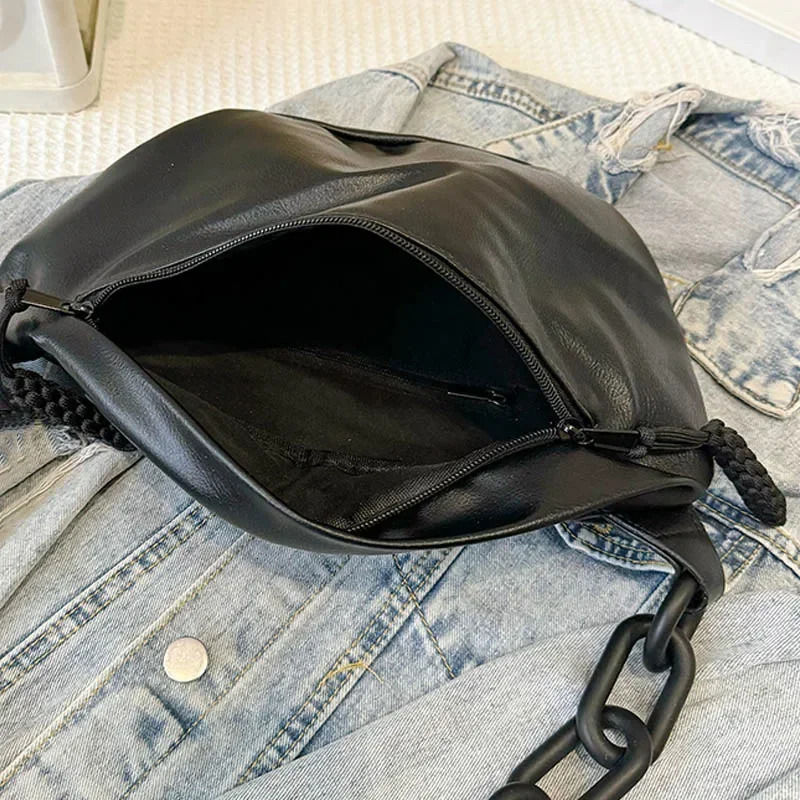 Ladies Waist Bag Fashion Woman Belt Bag Saddle Fanny Pack High-end Soft Leather Shoulder Crossbody Chest Bag 250614