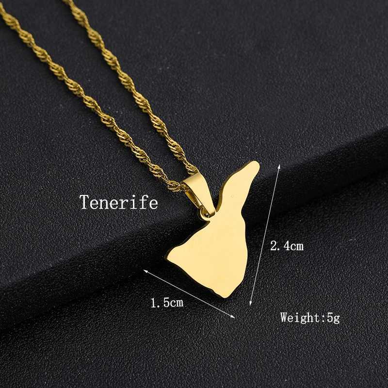 SONYA Spain Canary Islands Tenerife/Gran Canaria/Fuerteventura/La Palma/Lanzarote Pendant Necklaces Women Girl Jewelry #20220710 W250618