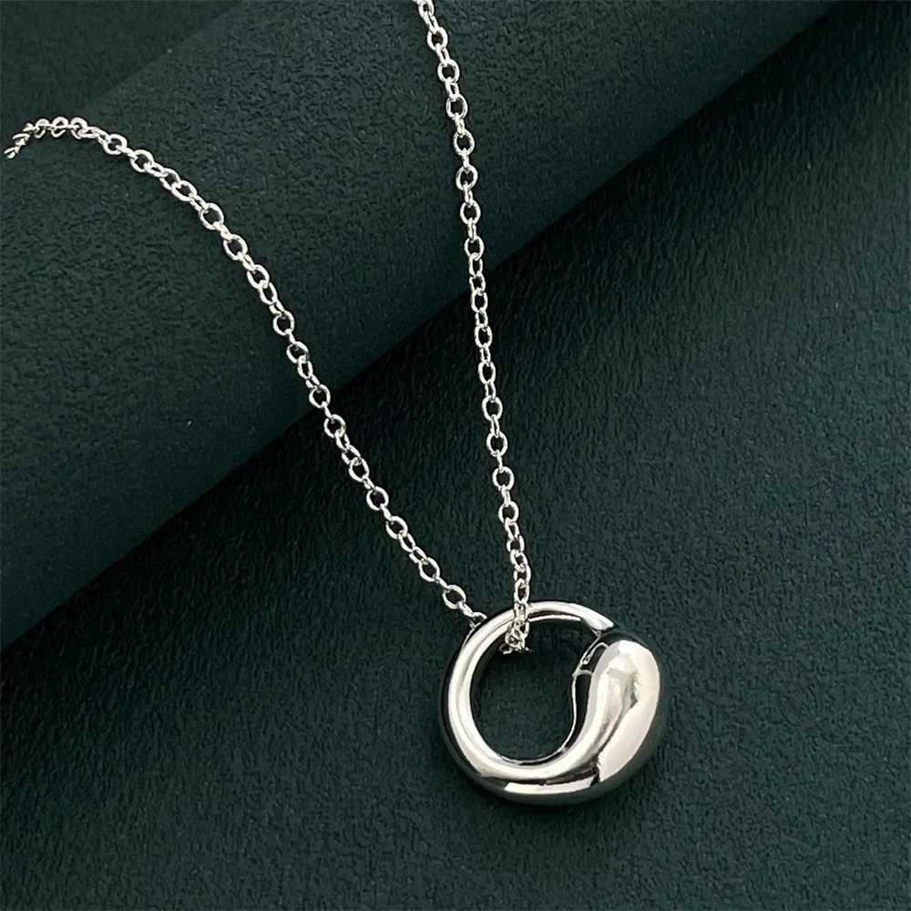 925 Sterling Silver Tai Chi Circle Pendant Necklace Ladies Couple Simple Luxury Banquet Wedding Birthday Jewelry Gift W250618