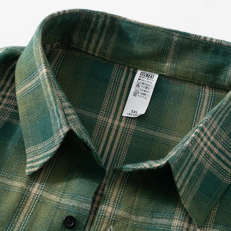 Plus Size 10xl 9xl Shirt Men Spring Summer Oversized Vintage Plaid Shirt 5xl 6xl 7xl 8xl Large Size Leisure Blouse Male 250616